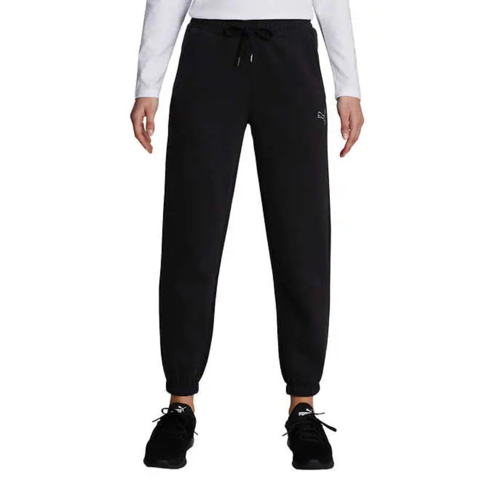 NWT Puma Women's Midweight Jogger With Drawstring Waist Size Black S $70 VV033